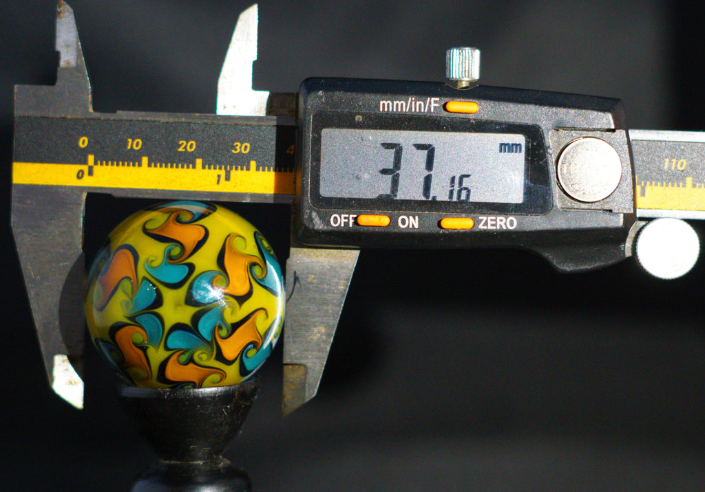 Galaxy + Trippy Pattern Marble 37mm