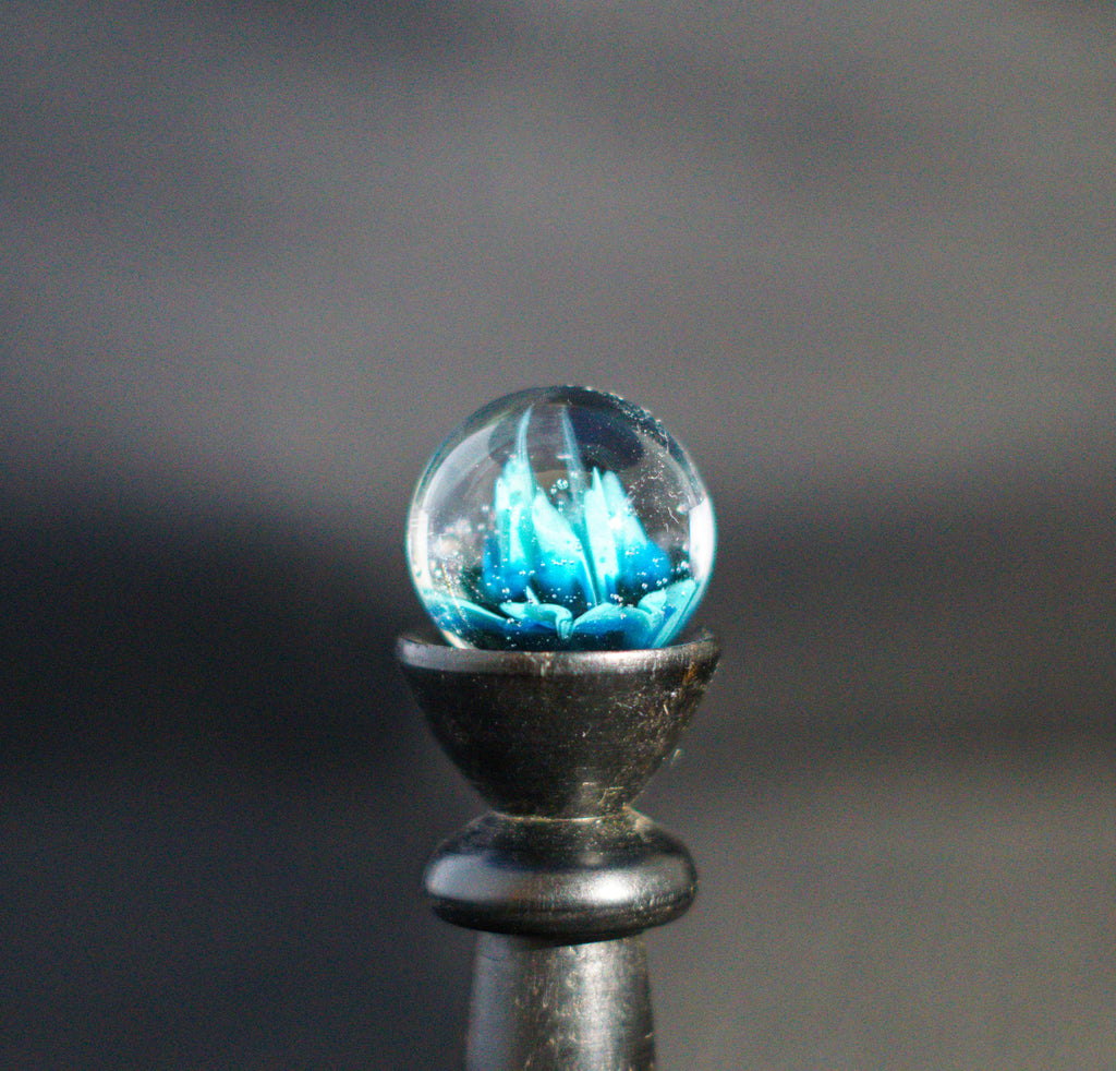 Blue Flower Marble 25mm