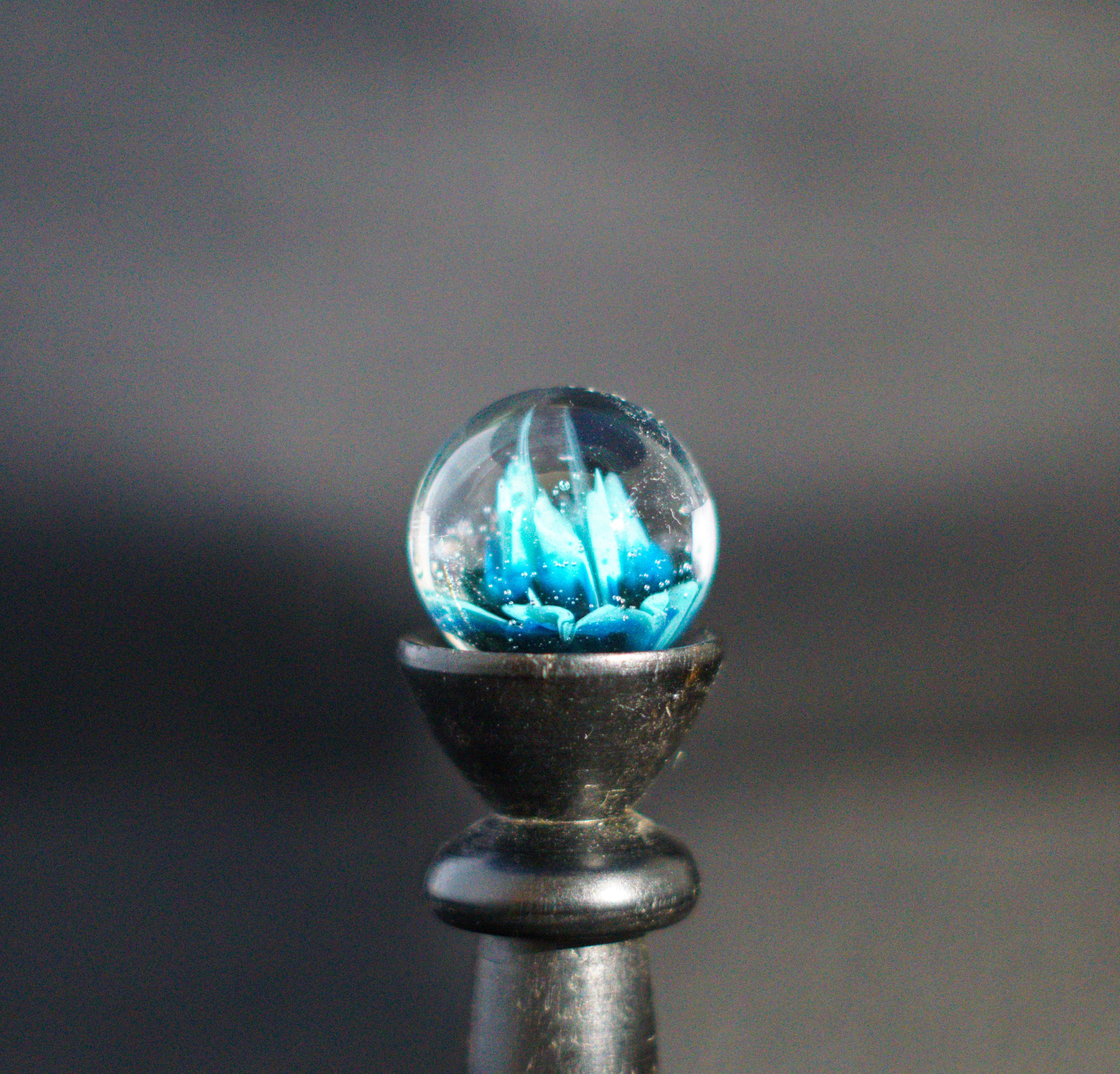 Blue Flower Marble 25mm