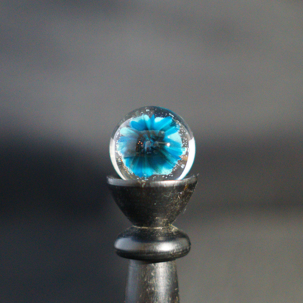 Blue Flower Marble 25mm