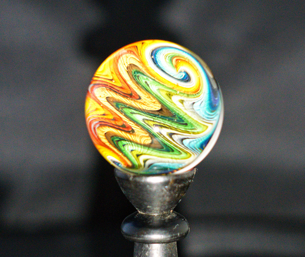 Oversized Rainbow Wigwag Marble 45mm