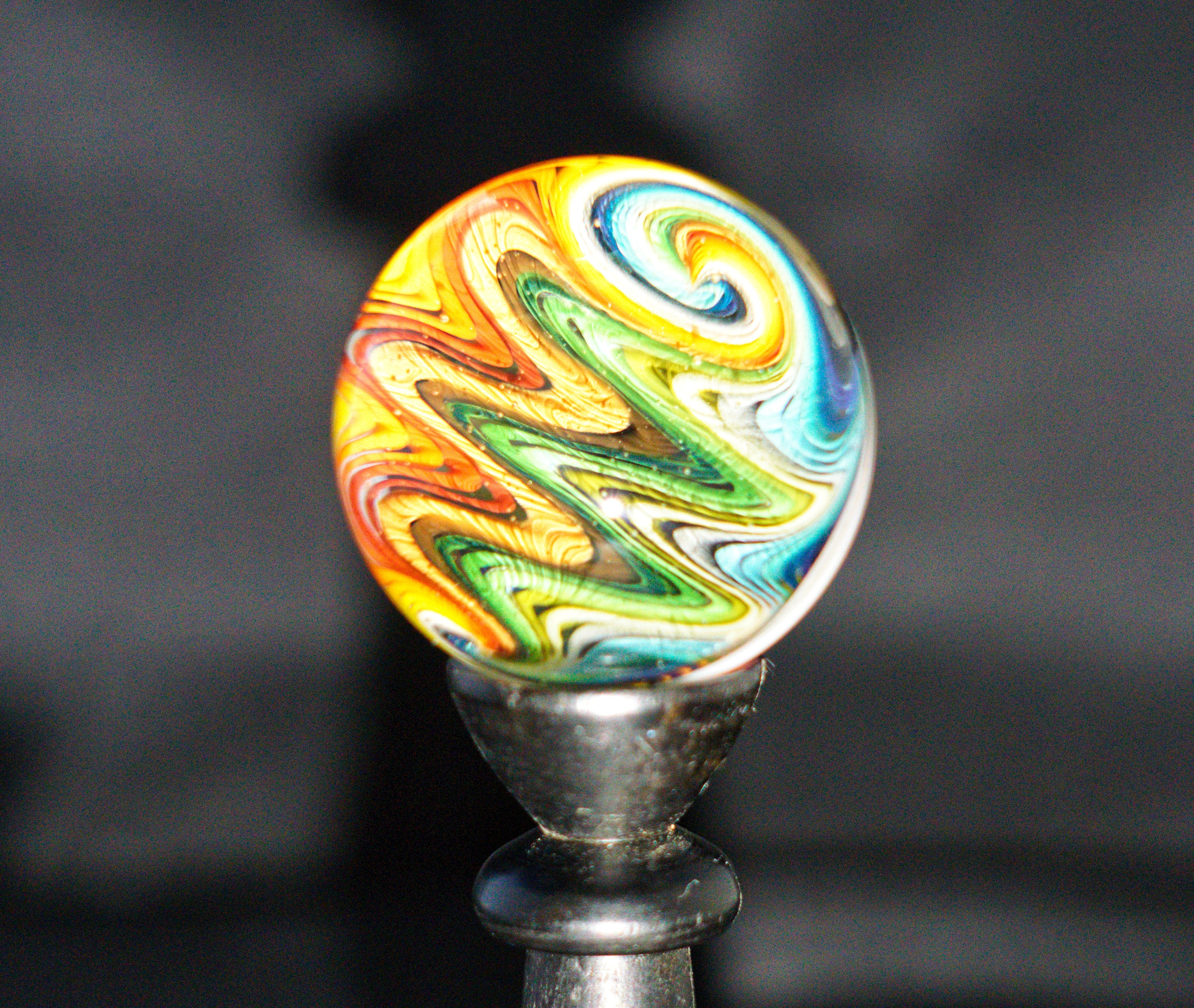 Oversized Rainbow Wigwag Marble 45mm