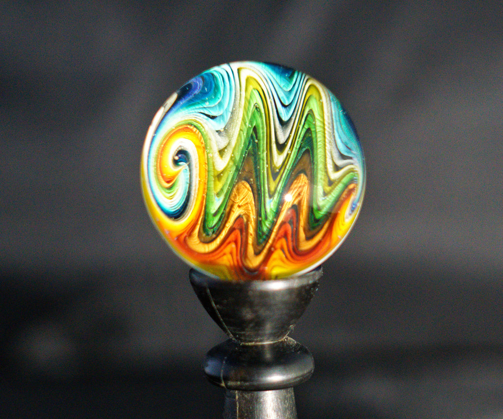 Oversized Rainbow Wigwag Marble 45mm