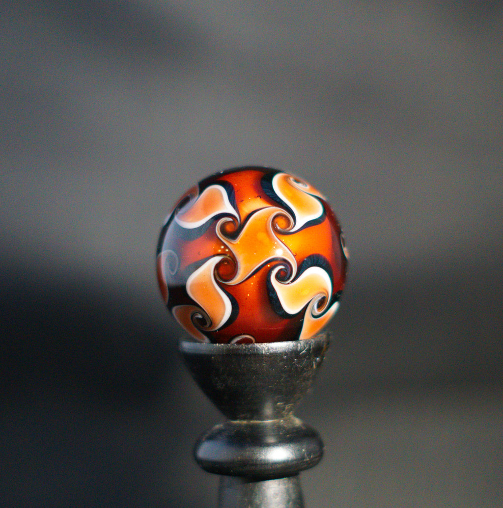 Fire Swirls Marble 33mm