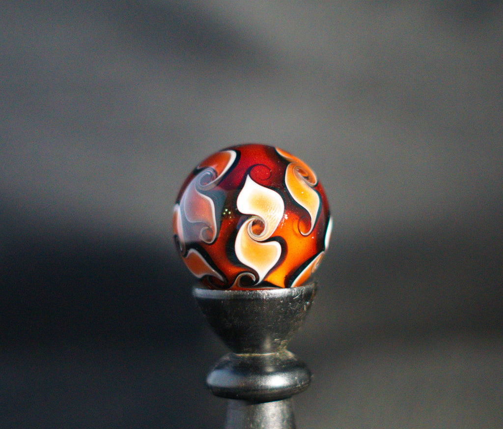 Fire Swirls Marble 33mm
