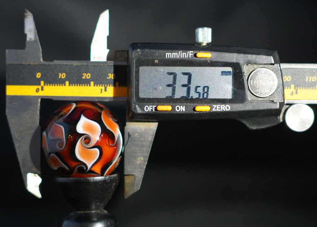 Fire Swirls Marble 33mm