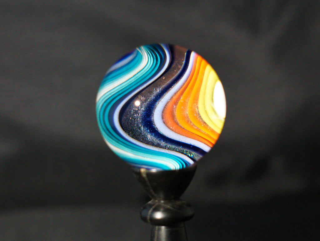 Oversized Fire + Ice + Galaxy + Sun Marble 53mm