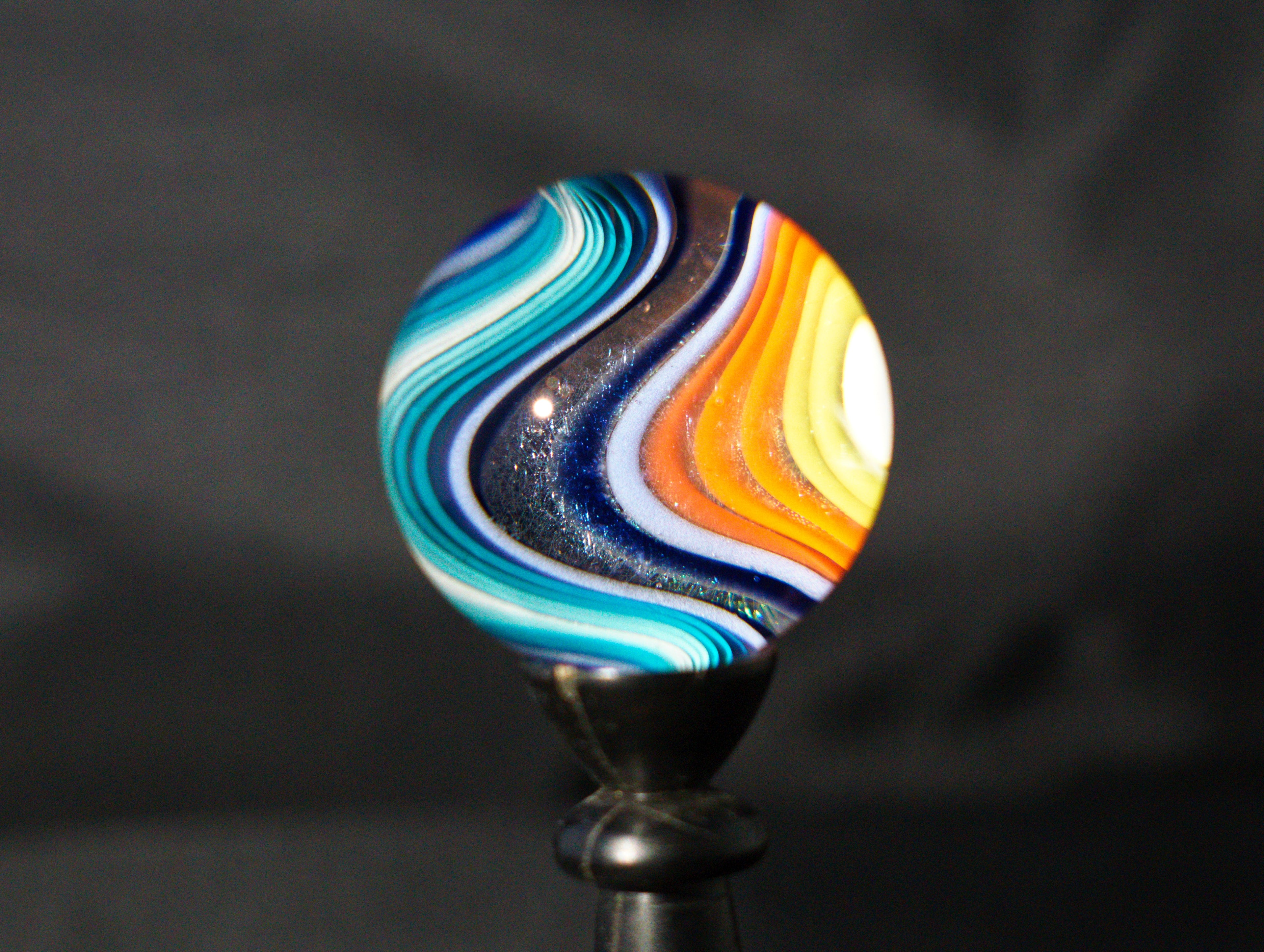 Oversized Fire + Ice + Galaxy + Sun Marble 53mm