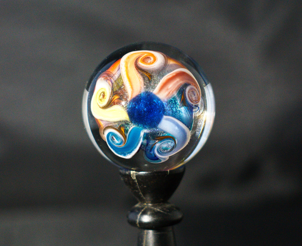 Oversized Fire + Ice + Galaxy + Sun Marble 53mm