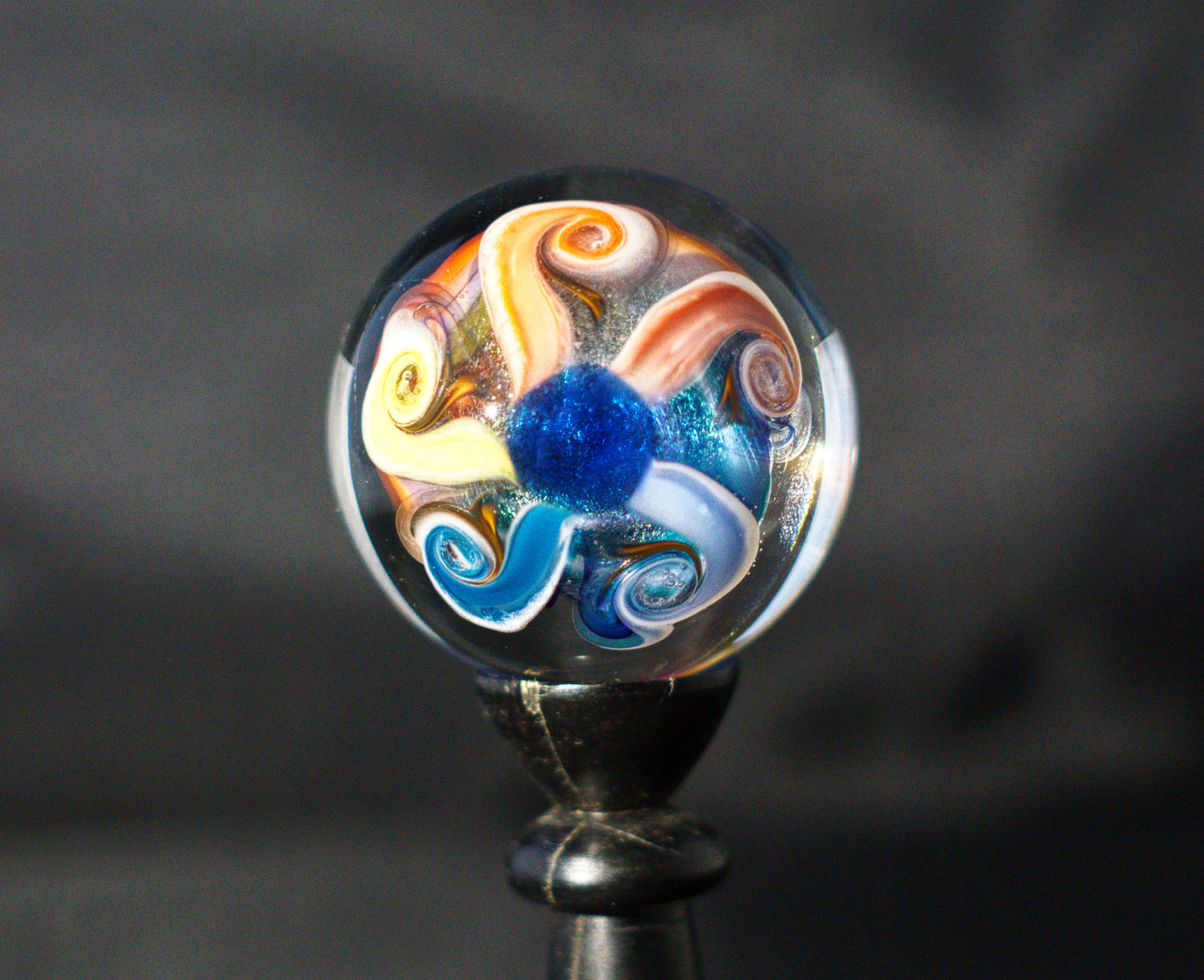 Oversized Fire + Ice + Galaxy + Sun Marble 53mm