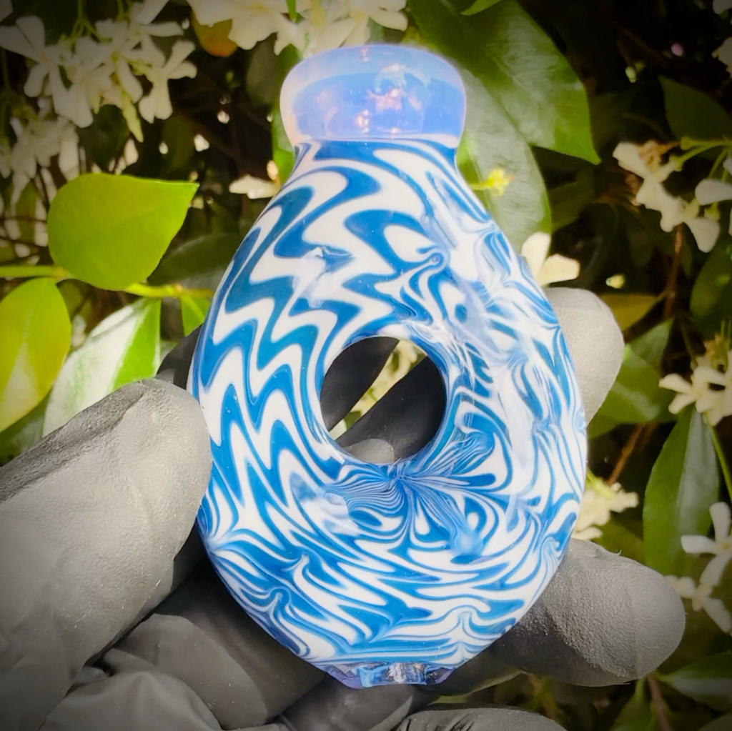 Blue & White WigWag Flat