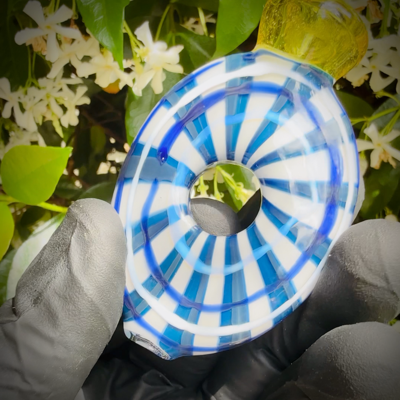 Blue And White Wormhole Flat