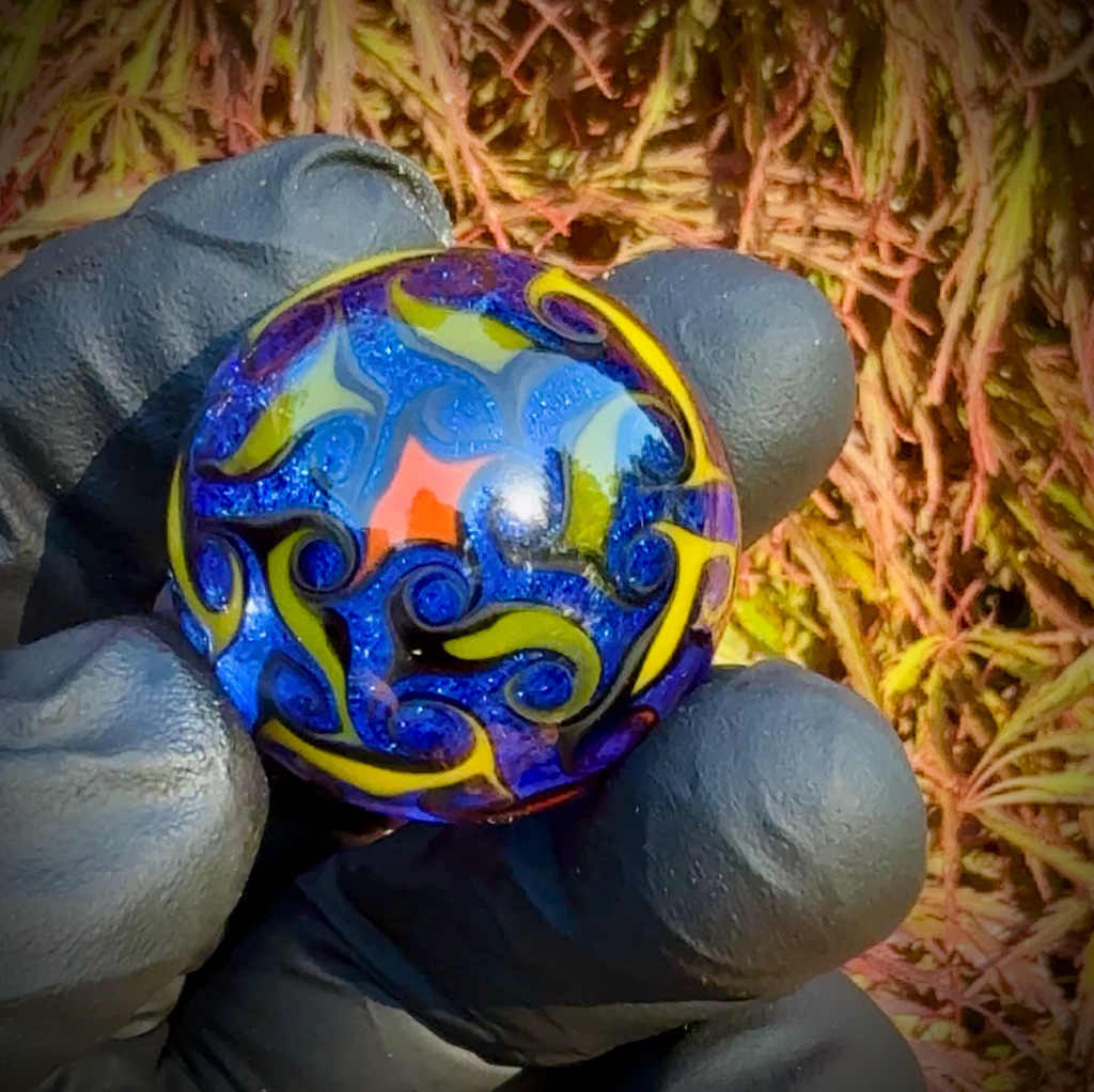 Deeeep Blue Galaxy Marble