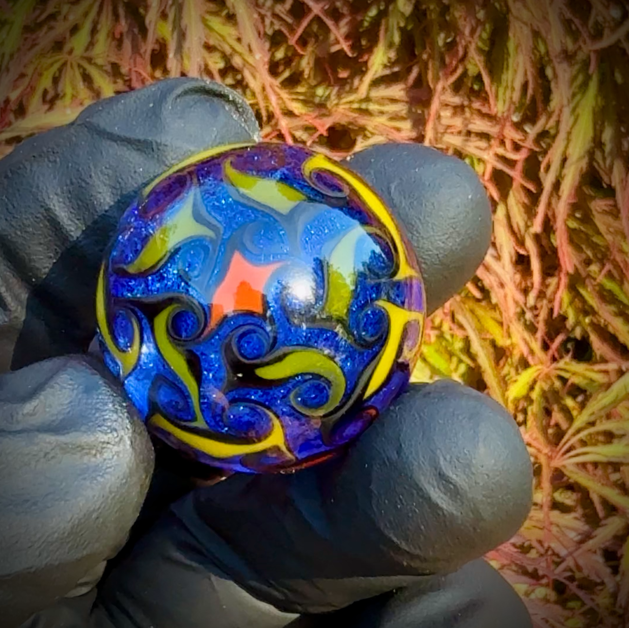 Deeeep Blue Galaxy Marble