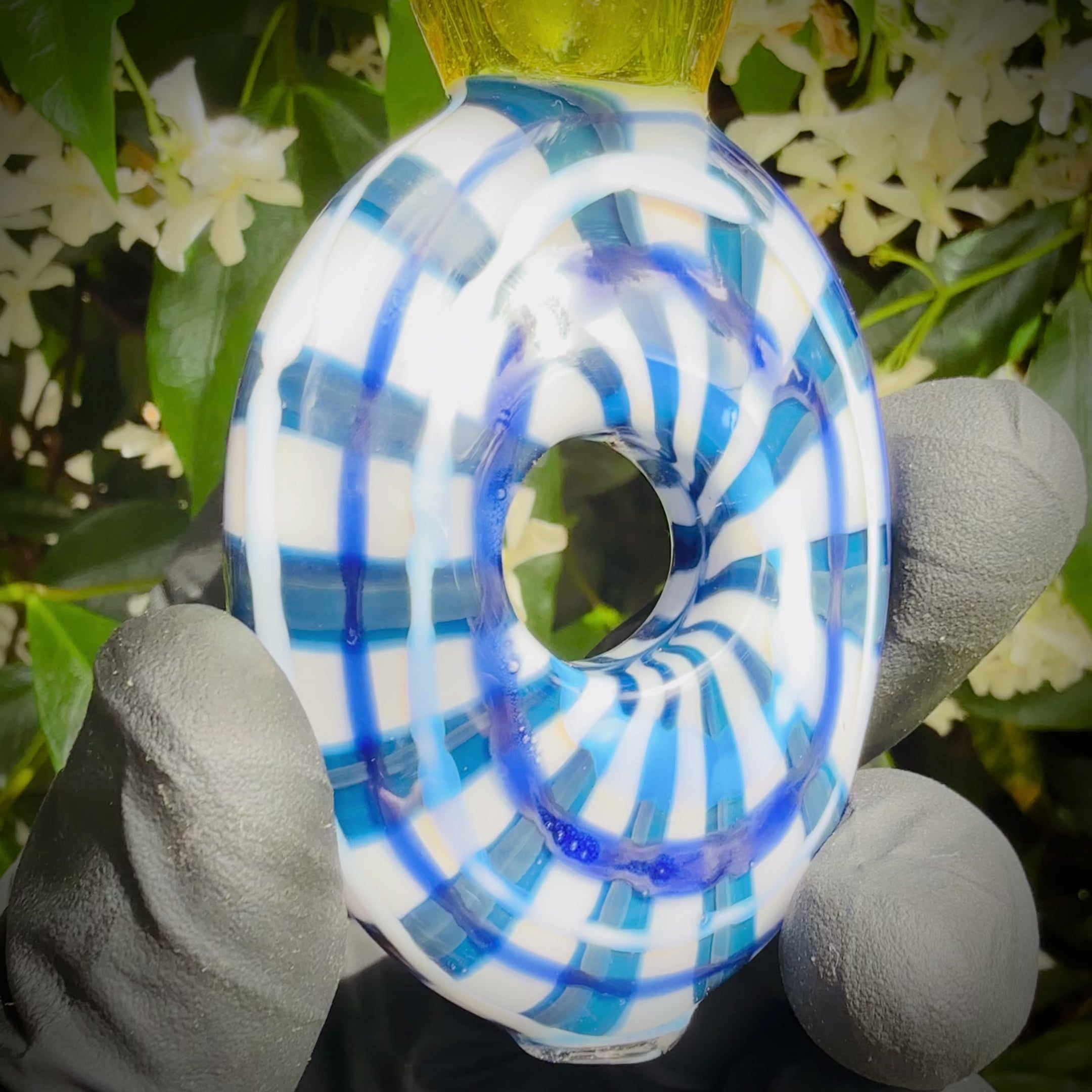 Blue And White Wormhole Flat
