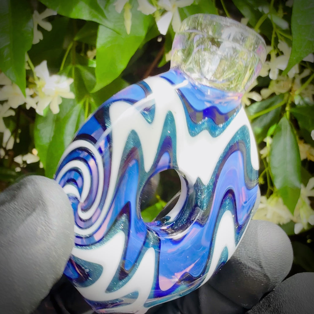 Blue, White & Purp Donut Wigwag Flat