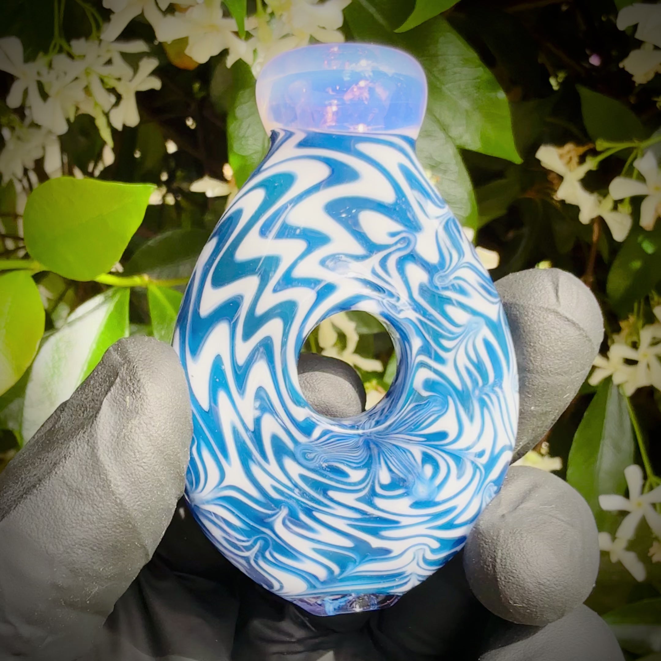 Blue & White WigWag Flat