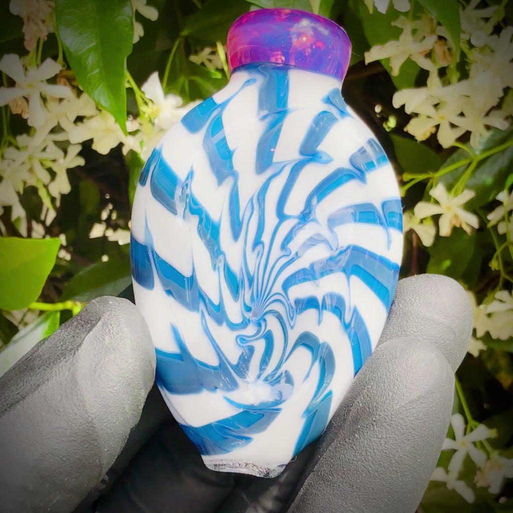 Blue and White Squiggly Flat